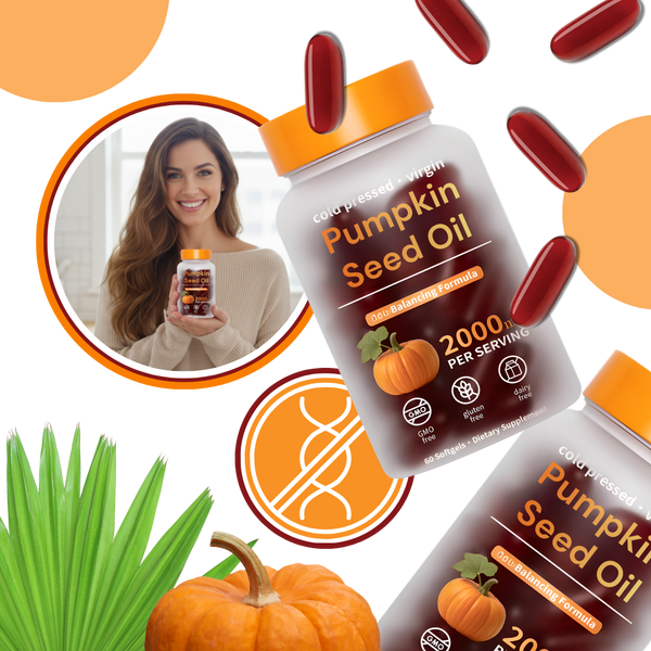 Pumpkin Seed Oil Softgels Cold Pressed For Hair Health And Vitality