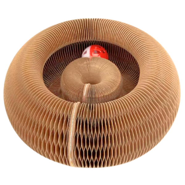 Interactive Cat Scratcher Ball Track for Stress Relief and Fun