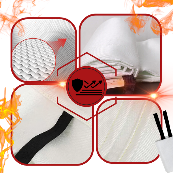 Premium Emergency Fire Blanket For Quick Mess-Free Fire Suppression