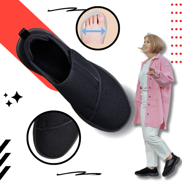 Diabetic Heel Relief Shoes With Slip Resistant Straps And Breathable Comfort