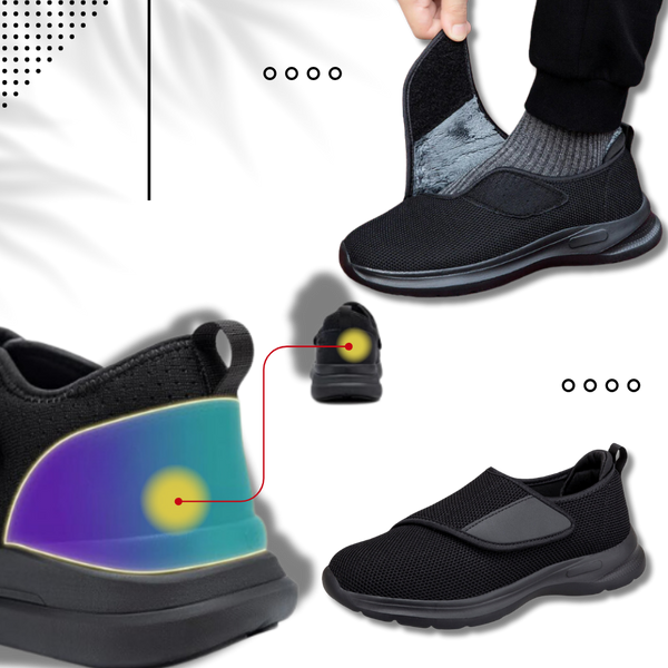 Diabetic Heel Relief Shoes With Slip Resistant Straps And Breathable Comfort