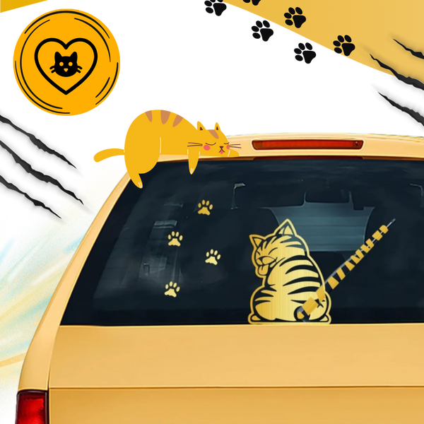 Cat Wiper Decal For Nighttime Visibility With Glow In The Dark