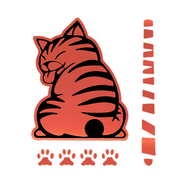 Cat Wiper Decal For Nighttime Visibility With Glow In The Dark