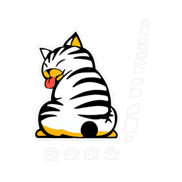 Cat Wiper Decal For Nighttime Visibility With Glow In The Dark