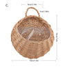 Handwoven Rattan Hanging Wall Planter Eco Friendly Decor For Indoor Plants