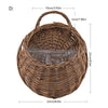 Handwoven Rattan Hanging Wall Planter Eco Friendly Decor For Indoor Plants
