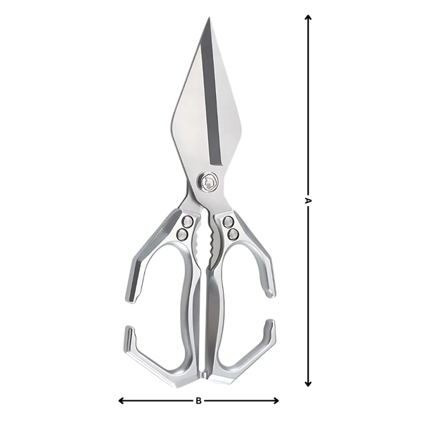 Premium Kitchen Scissors With Non Slip Grip For Effortless Bone Cutting