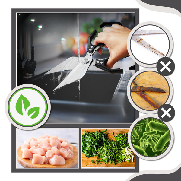 Premium Kitchen Scissors With Non Slip Grip For Effortless Bone Cutting