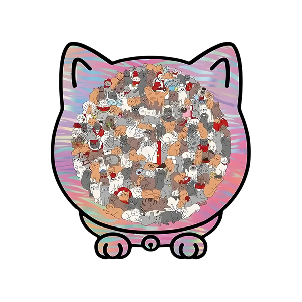 Calming Cat Wooden Jigsaw Puzzle For Stress Relief And Focus
