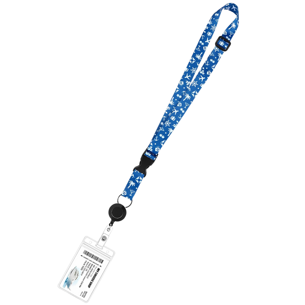 Retractable Cruise Lanyard With Waterproof ID Holder For Hands Free