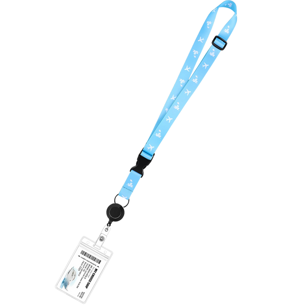 Retractable Cruise Lanyard With Waterproof ID Holder For Hands Free