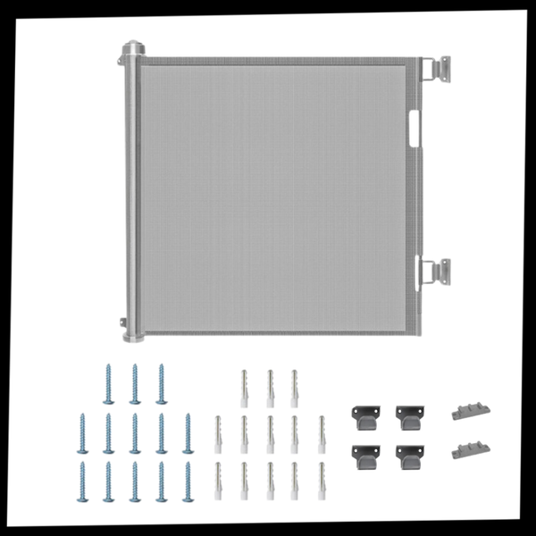 Retractable Mesh Gate For Pets And Kids With One Hand Operation
