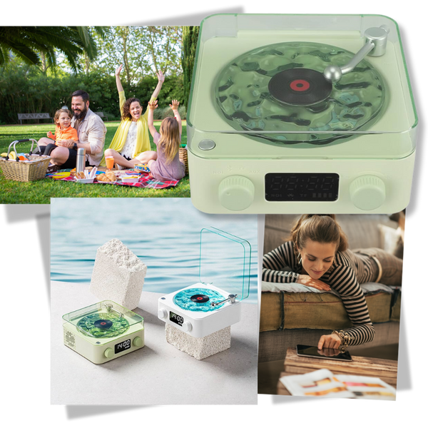 Portable Retro Vinyl Player With Customizable Lighting And Smooth Playback