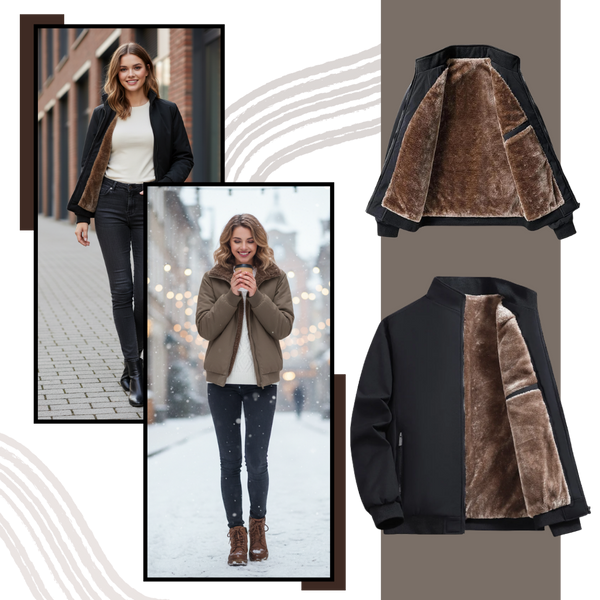 Plus Size Insulated Jacket With Water Resistant Shell And Pockets