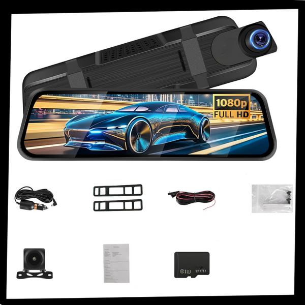 10 Inch IPS Dash Camera With Superior Night Vision And Wide Angle