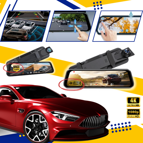 10 Inch IPS Dash Camera With Superior Night Vision And Wide Angle