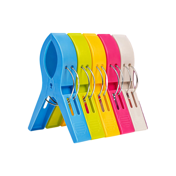 Multipurpose Rounded Jaw Clips With Secure Grip For Laundry And Travel