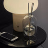 Premium Glass Hollow Aromatic Diffuser With Wood Base For Home Decor