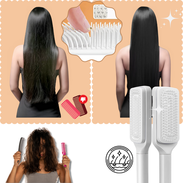 Self Cleaning Scalp Massage Brush For All Hair Types Improves Shine