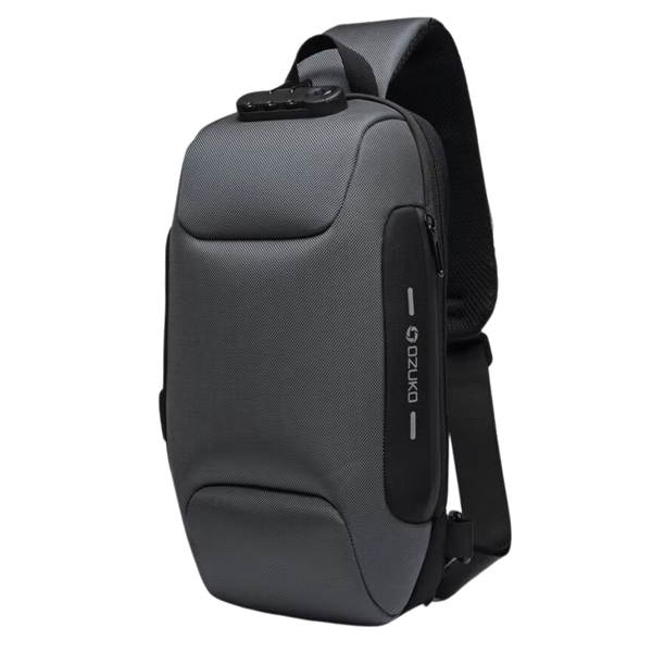 Lockable USB Charging Waterproof Crossbody Bag With Multiple Pockets