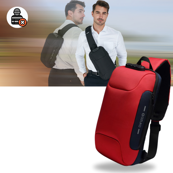 Lockable USB Charging Waterproof Crossbody Bag With Multiple Pockets