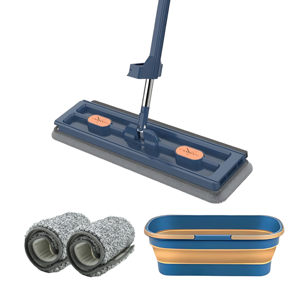 360 Degree Self Wringing Flat Mop With Bucket For Easy All Surface Cleaning