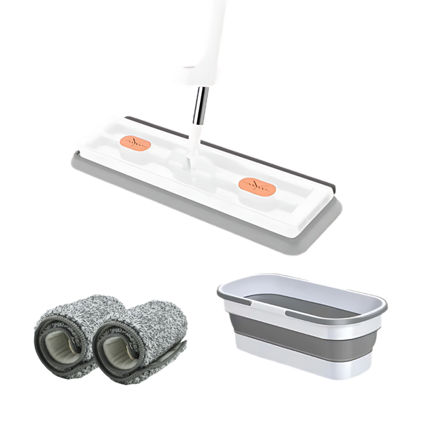 360 Degree Self Wringing Flat Mop With Bucket For Easy All Surface Cleaning