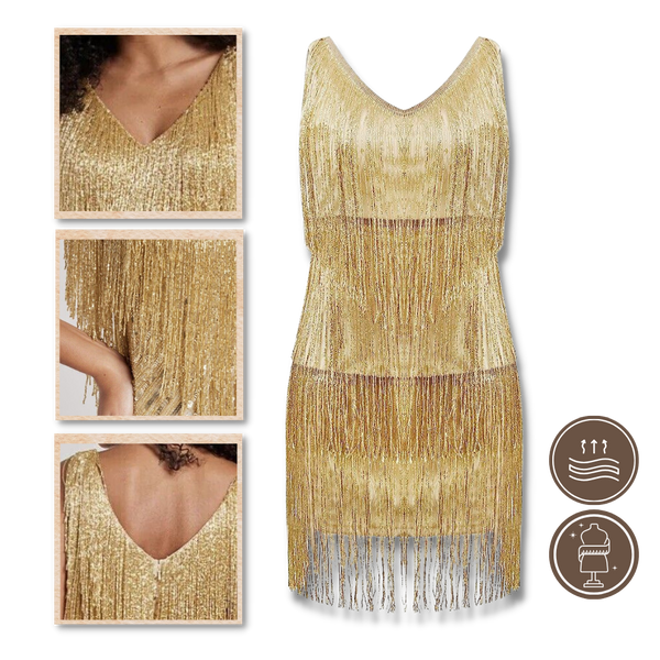 Sequin V Neck Slip Dress for Evening Glamour and Comfort