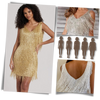 Sequin V Neck Slip Dress for Evening Glamour and Comfort