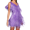 Sequin V Neck Slip Dress for Evening Glamour and Comfort