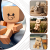 Wooden Bobblehead Figurine With Kinetic Motion For Dashboard Fun