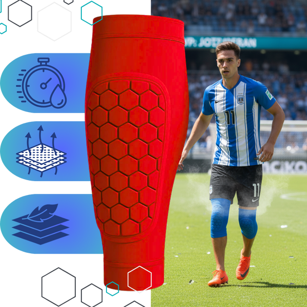 Shin Compression Sleeve With Integrated Padding For Lightweight Protection