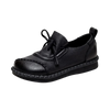 Leather Platform Loafers With Shock Absorption For All Day Comfort