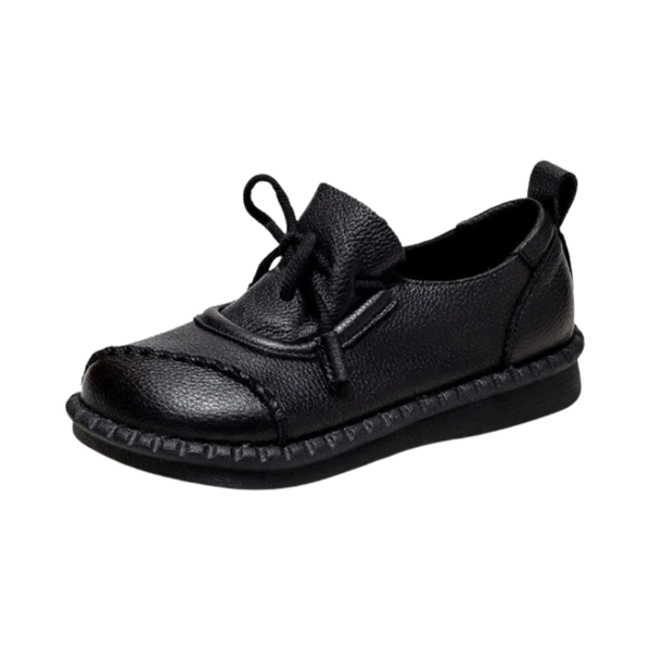 Leather Platform Loafers With Shock Absorption For All Day Comfort