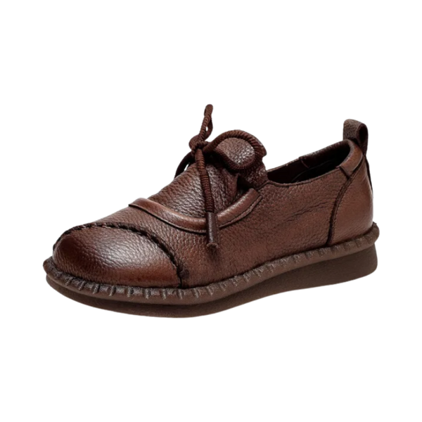 Leather Platform Loafers With Shock Absorption For All Day Comfort