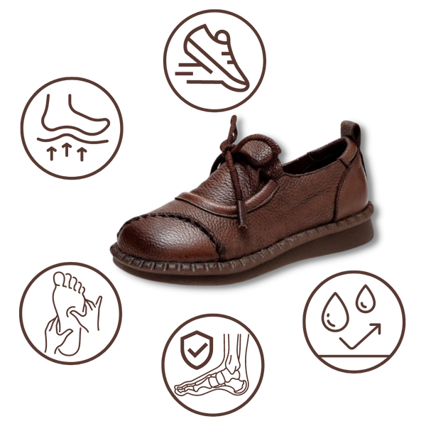 Leather Platform Loafers With Shock Absorption For All Day Comfort