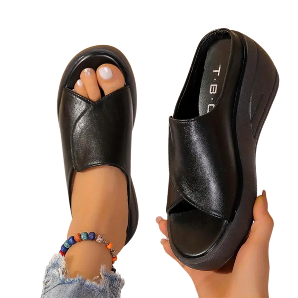 Orthopedic Heeled Sandals With Arch Support And Shock Absorption