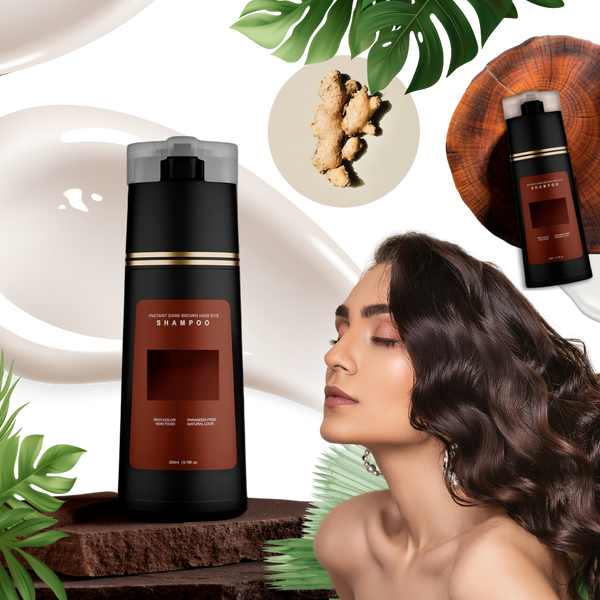 Dye Shampoo for Instant Gray Coverage and Three in One Color Care