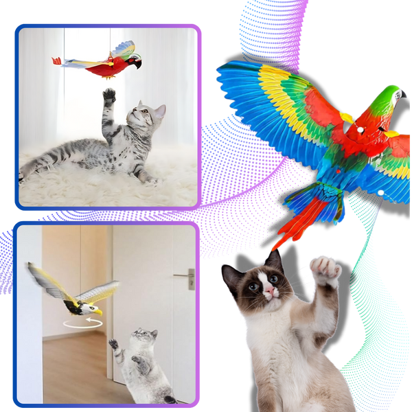 Ceiling Mounted Bird Mimic Cat Toy For Active Play And Exercise
