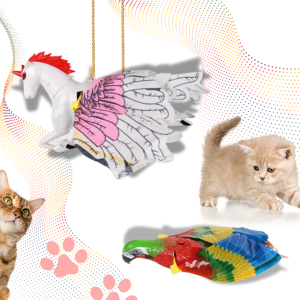 Ceiling Mounted Bird Mimic Cat Toy For Active Play And Exercise