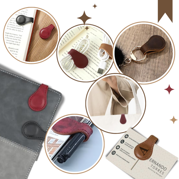 Personalized Magnetic Leather Bookmark With Secure Hold