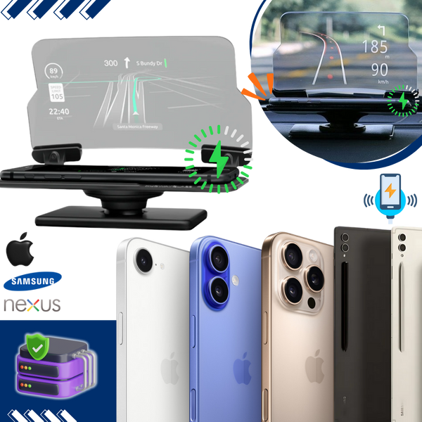 Head Up Display Car Hud With Real Time Navigation And Wireless Charging