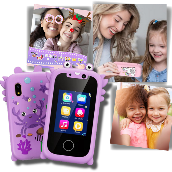 Educational Kids Phone Toy With Camera World Map And Drawing Pad