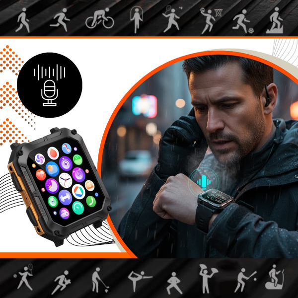 Rugged Tactical Smartwatch With Health Tracking And Bluetooth Calls