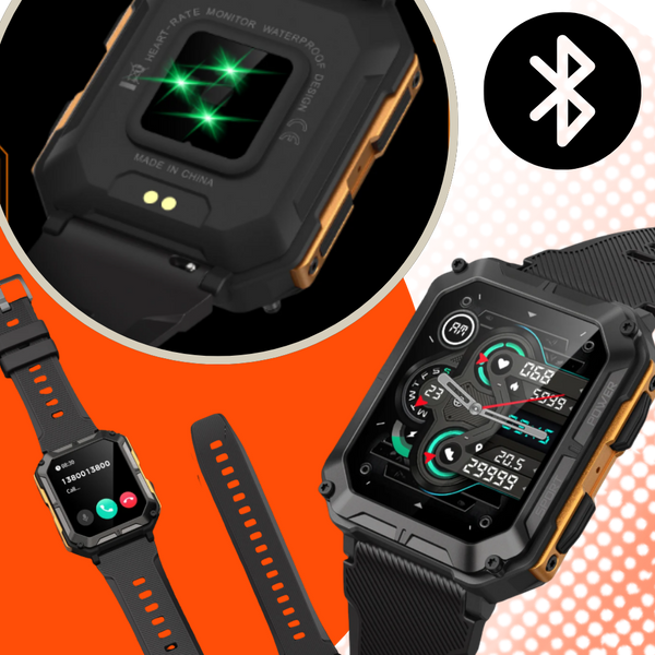 Rugged Tactical Smartwatch With Health Tracking And Bluetooth Calls