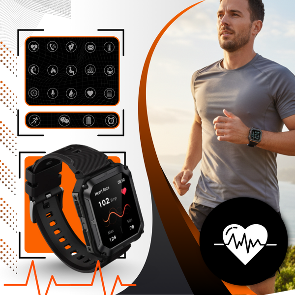 Rugged Tactical Smartwatch With Health Tracking And Bluetooth Calls