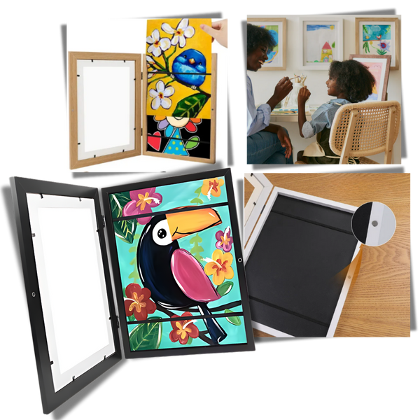 Smooth Finish Colorful Kids Art Frames With Easy Swap Display