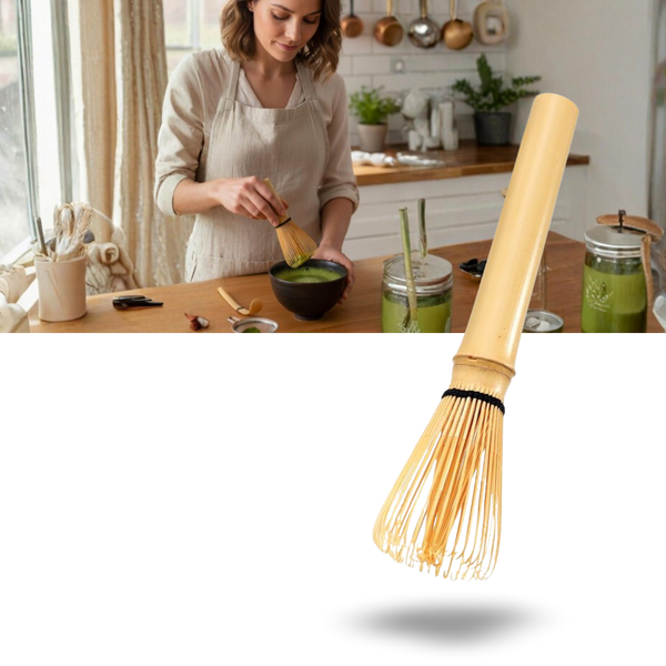 Bamboo Matcha Whisk With 76 Prongs For Silky Smooth Froth