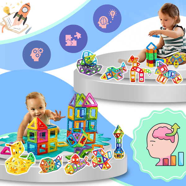 Magnetic Building Blocks for Creative STEM Play and Problem Solving