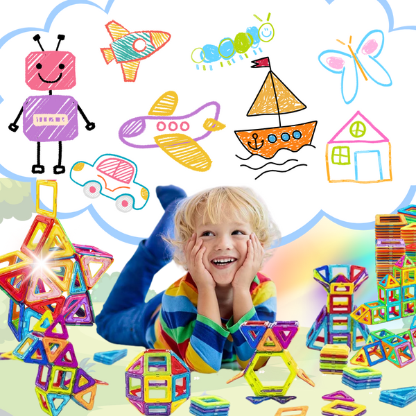 Magnetic Building Blocks for Creative STEM Play and Problem Solving